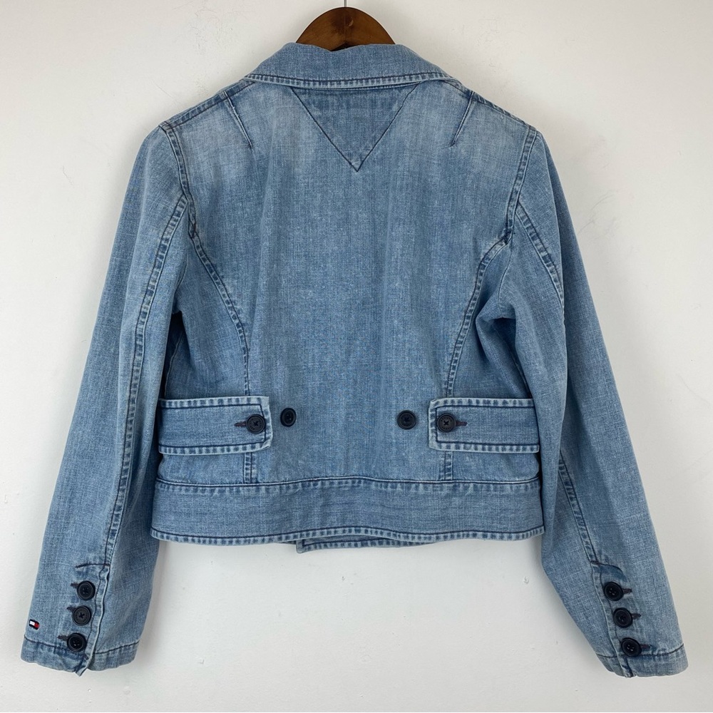 Tommy Hilfiger Light Blue Denim Double-Breasted Jacket - Picture 6 of 7